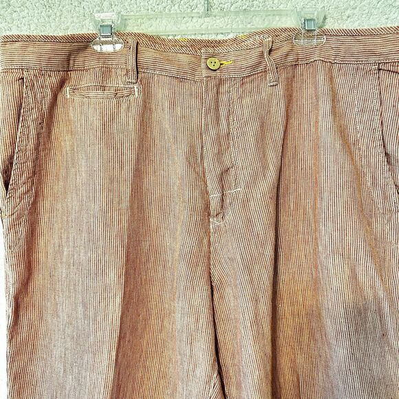 Tommy Bahama Mens Relax Shorts Red Stripe 100% Linen Size 40 - Picture 2 of 16